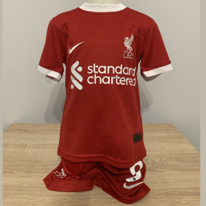 Liverpool gyerek mez+nadrág 2023/24×hazai SZOBOSZLAI #8× XL