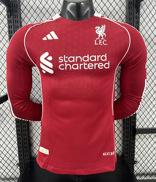 Liverpool férfi hosszú ujjú mérkőzés mez 2025/26 ×hazai×