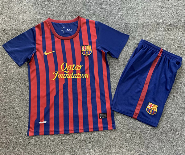 Barcelona gyerek Retro mez+nadrág 2011/12 ×hazai×