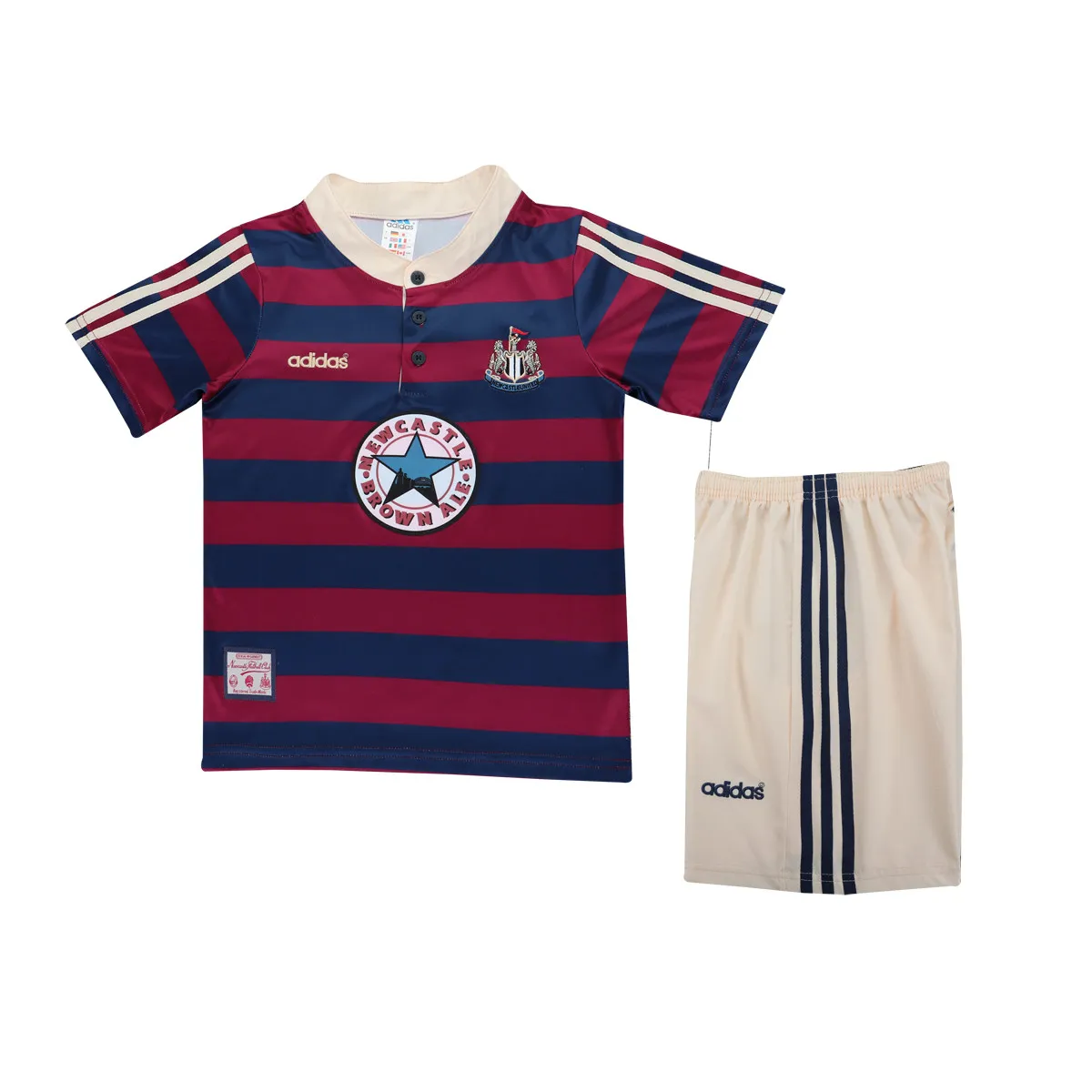 Newcastle United gyerek Retro mez+nadrág 1995/97 ×vendég×